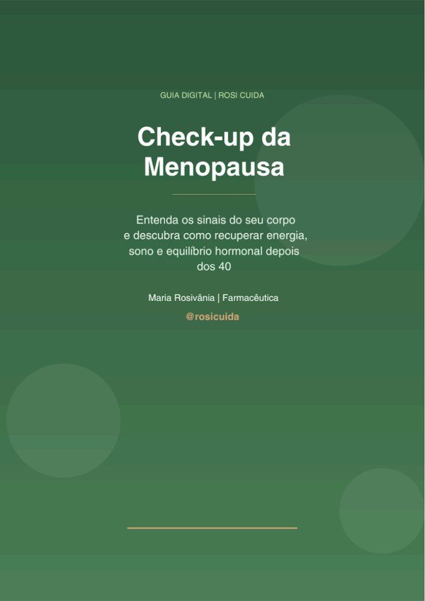 Capa do e-book Check-up da Menopausa